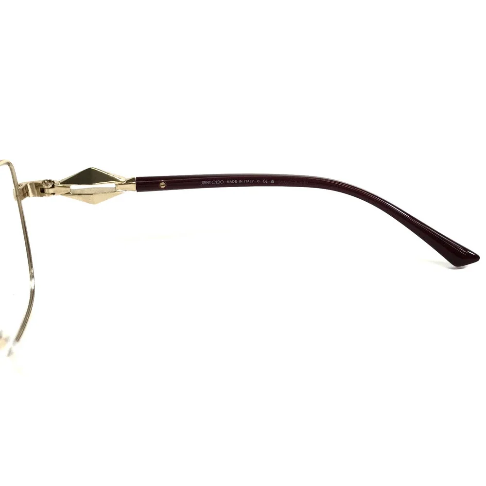 Jimmy Choo Eyeglasses Frames JC2012 3025 Red Gold Cat Eye Wire Rim 53-17-140